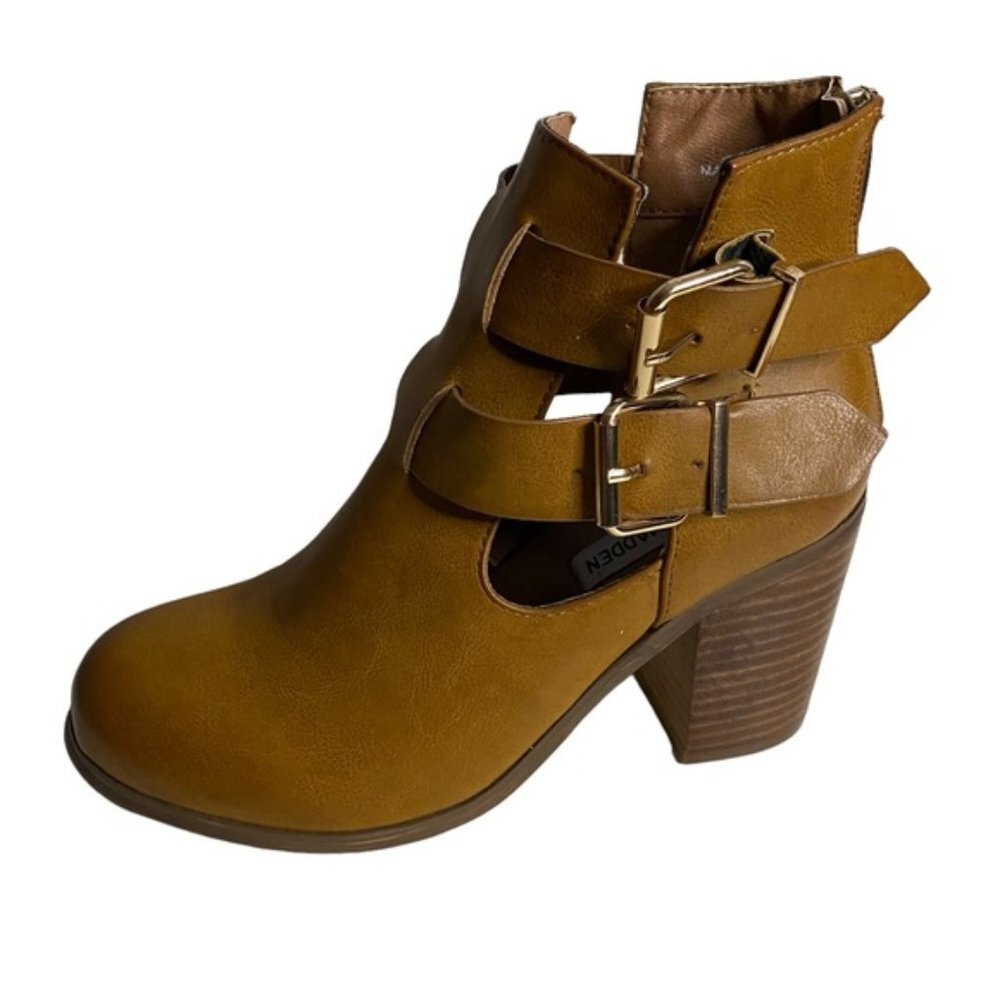Steve Madden Women's Chunky Buckle Heel Ankle Boots